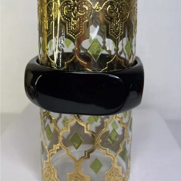 PONO by Joan Goodman Italian Lucite Black Square Bangle Bracelet Cuff - Picture 8 of 8